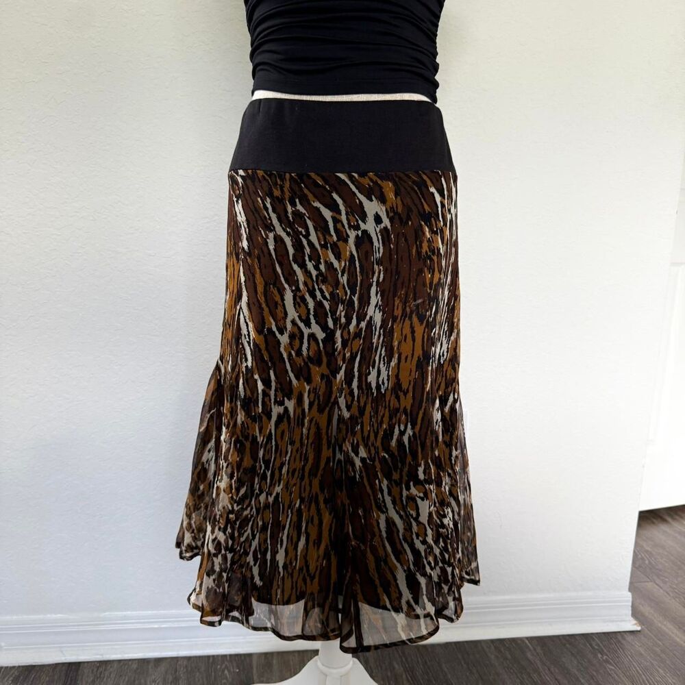 Vintage DRAMA silk midi skirt